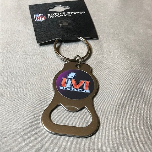NFL Super Bowl 56 Bottle Opener Keychain - Picture 1 of 3